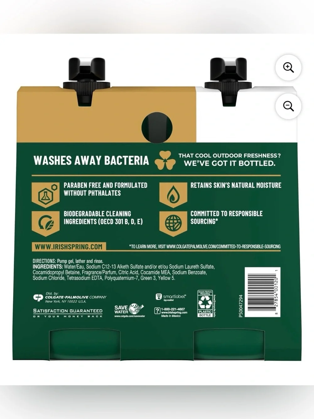 Irish Spring Original Clean 2 Pack Body Wash